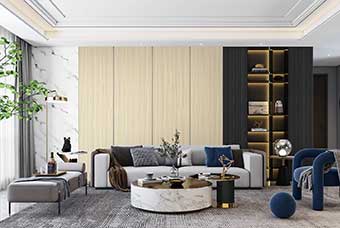 咸阳轻奢风格-客厅